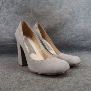 Boutique 9 Shoes Womens 7 Pumps Block Heel Suede Fashion Going Out Classic Grey